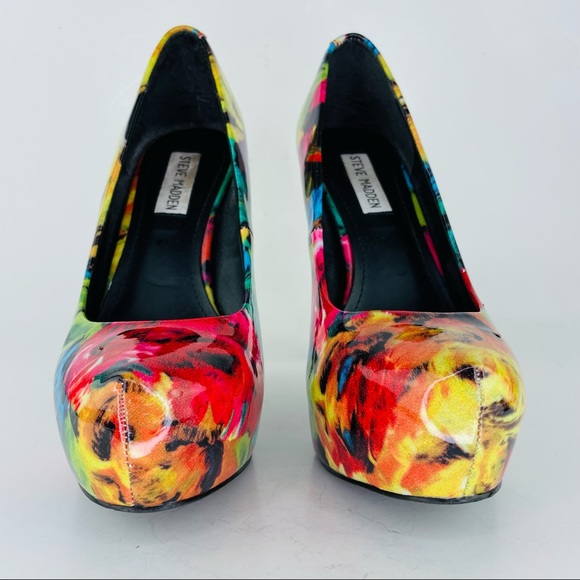 Steve Madden Nala Floral Print Platform Stiletto - Size 8 - Picture 5 of 13